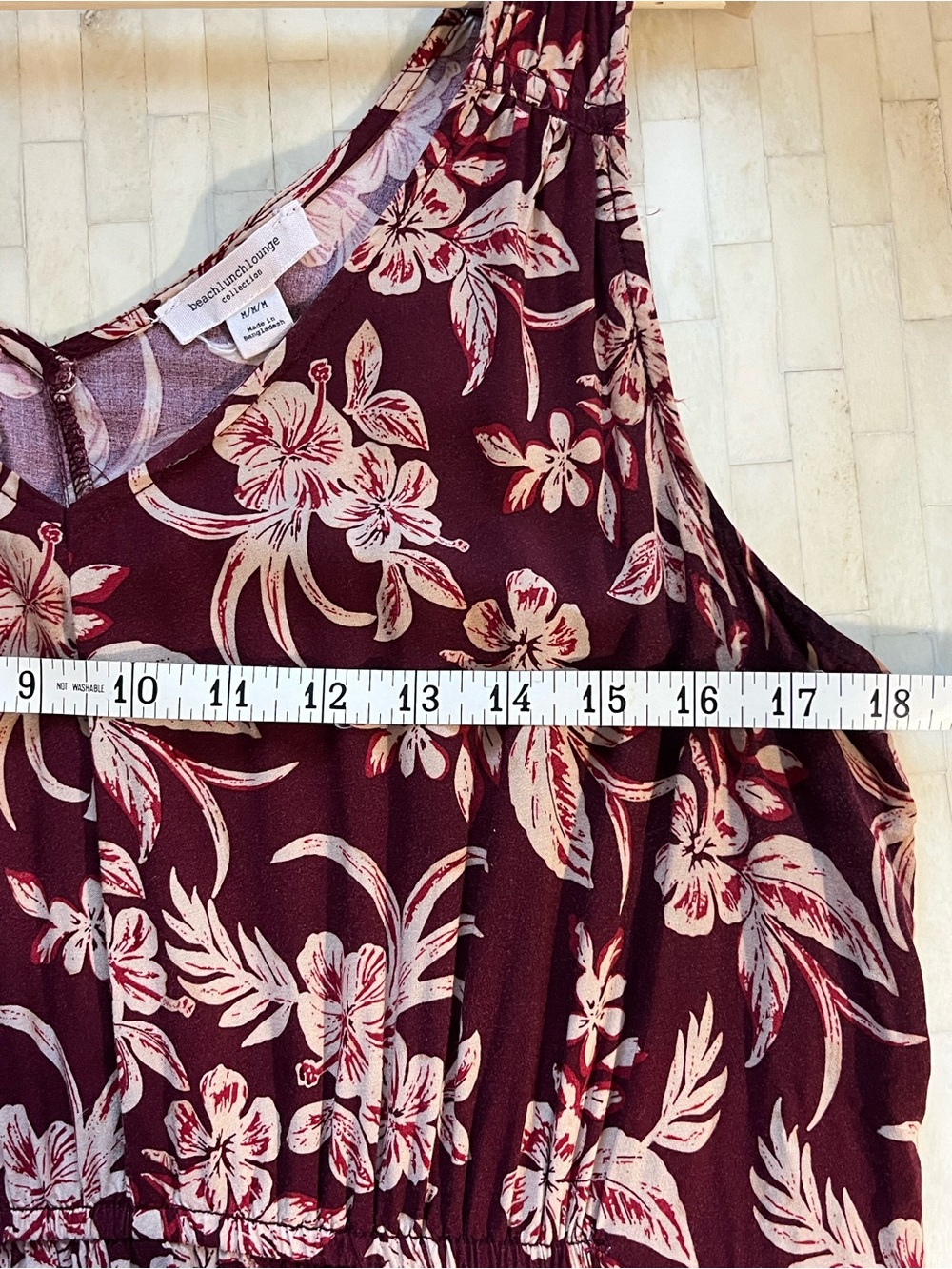 beachlunchlounge Floral Print Maxi Dress with Pockets size Medium Boho Summer - Picture 9 of 10